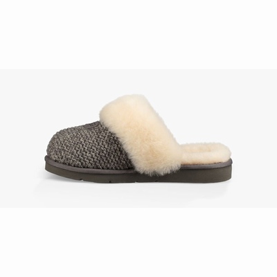 Chinelos UGG Cozy Knit Mulher Cinzentas Escuro | PT-OWURQ